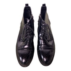 #100 SPAGNA Oxford Patent Leather Booties